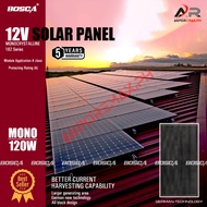 BOSCA 182 Series 120W & 100W Monocrystalline 12V Solar Panel Solar module cell 10 BUS BAR