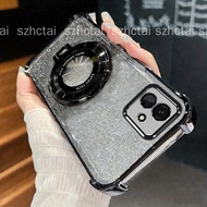 Case for Samsung A05 A05S Luxury Ring Magnetic Folding Bracket Stylish Plating Holder Stand Gradient