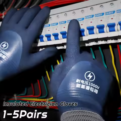 Voltage Resistant Electrician Gloves 1000V Work Gloves Rubber Electrical Insulated Gloves for Electr