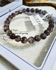 精品天然稀有黑紅超七6.4-6.8mm11.30g礦多爆閃黑煙花彼岸花