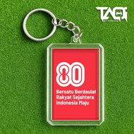 GANTUNGAN Indonesian Acrylic Keychain Celebrating Indonesia's 80th Anniversary of the Republic of In