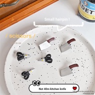 [emoji emoji Hair Clip] [Japanese Sweet Girl] Cartoon Spoof Scissors Kitchen Knife Hair Clip Girl He