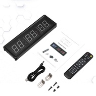 HAPPY TIME-Gym TimerLED Interval Timer Digital Countdown Wall Clock Fitness Timer1.5Inch Digits Down