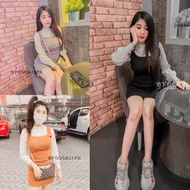 SpinnyHouse Mini Dress Super Korean Silk Fabric️Best Seller️ Don't Miss It. Soft Yarn Overalls gd E5