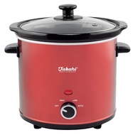 TAKAHI Electric Crockery Pot (3.5L) - Model: 3521 / Type: CR-TR - Slow Cooker - Ceramic Pot - Red