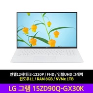 LG Electronics LG Gram 15ZD90Q-GX30K Windows 11 RAM 8GB NVMe 1TB Laptop