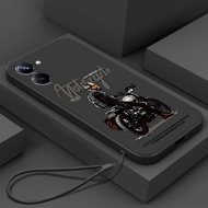 Casing For VIVO Y03 Y03T Y04 4G V50 Y18 Y18S Y18E Y28S Y29S 5G Phone Case with lanyard aesthetic Sil