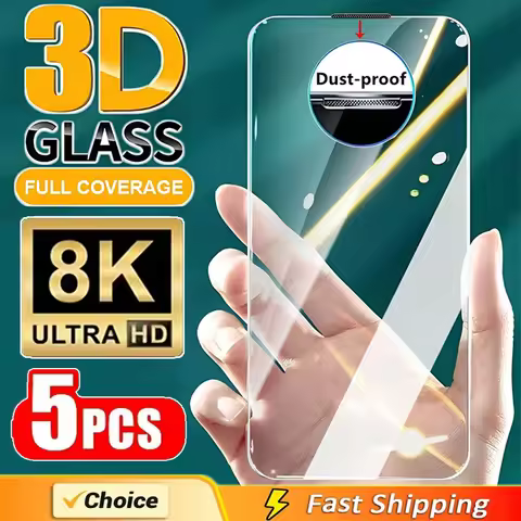 5Pcs WK MAX Dust Proof Screen Protector For iPhone 17 15 14 13 12 11 16 Pro Max HD Tempered Glass Fo