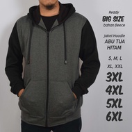 Jaket Lelaki 2D Jumbo Hoodie Jacket BIG Size SML XL XXL 3XL 4XL 5XL 6XL Men's and Women's Hoodie