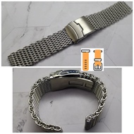 18/22mm 錶帶 超粗1.2線 4.5mm厚 （升級版：實芯摺扣）鯊魚錶帶 米蘭錶帶  適用 : Rolex Panerai Omega IWC Tudor Seiko 錶帶