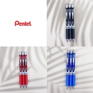 [Pentel] EnerGel Liquid Gel Ink Needle Tip 0.5 mm (Pack of 3) Pen Smooth Writing No Mess.