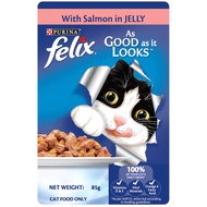 Purina Felix Adult Salmon in Jelly 85g X24