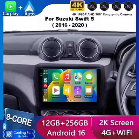 Android 16 Car Radio For Suzuki Swift 5 2016 - 2020 GPS Multimedia Player Navi Head Unit Wireless Ca