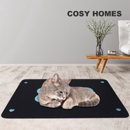 COSY HOMES Pet Feeding Mat- Absorbent Dog Mat for Food and Water Bowl, Pet Food Bowl Mat, Dog Bowl Mat with Non-Slip Backing, Dog Food Mats for Floors, Quick Dry