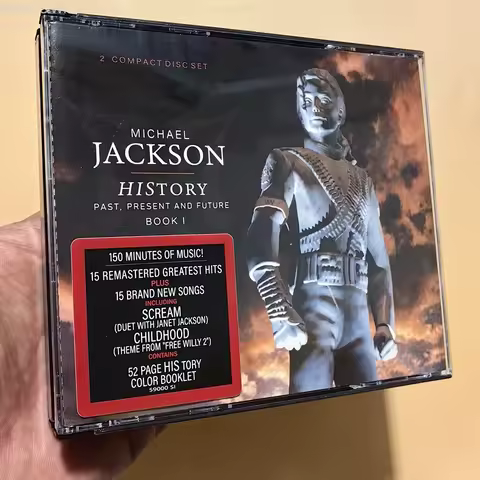 Superstar The King of Pop MJ-Michael Jackson History Album 2CD Thick Box Pop & Rock Walkman Car Soun