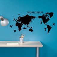 Smart Design 創意無痕壁貼-世界地圖 8色可選