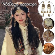 Ethnic Fashion Drop Earrings Vintage Boho Style Jewelry Daily Outfit Accessories
