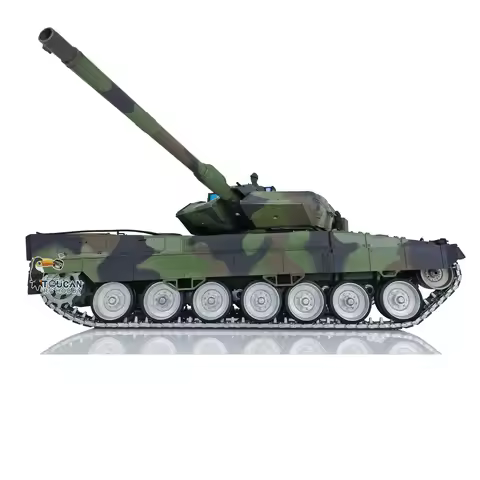 1/16 Henglong Leopard 2A6 7.0 RC Tank 3889 Barrel Recoil Metal Tracks with Rubbers Remote Control Mi