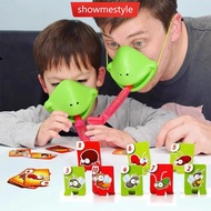 SMS Blowing Frog/Chameleon Tongue Toy Card Knocking Over Game Parent-Child Interaction Activity Fun 
