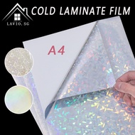 [SG] A4/ 50Sheets Cold Laminate Sticker Sheet Photo Top Transparent Stickers Glossy Matte