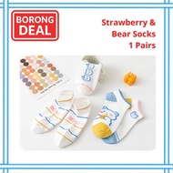 Cartoon Socks Women Socks Men Cartoon Stokin Perempuan Stokin Lelaki 1 Pair TLG