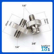 Double Head Screws 1/4 inches + 1/4 inches - 1/4 inches +3/8 inches - GoPro101 - inoxnamkim