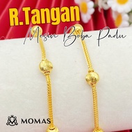 Rantai Tangan Boba Mesin Padu Emas 916 Original Gelang Emas 916 Tulen Rantai Tangan Emas 916 Bajet M