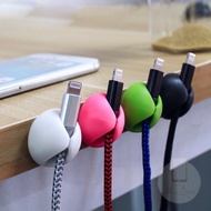 1 PC Random Color Multifunctional Desktop Silicone Data Cable Organizer USB Cable Organizer Wire Winder