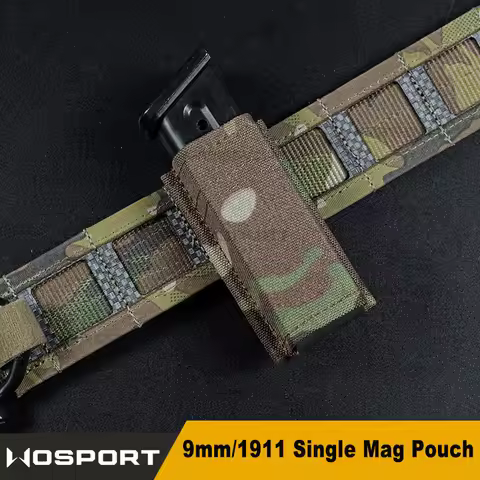Tactical Molle Magazine Pouch for Glock 17 19 M9 1911 9mm Universal Mag Bag Single Airsoft Fast Mag 