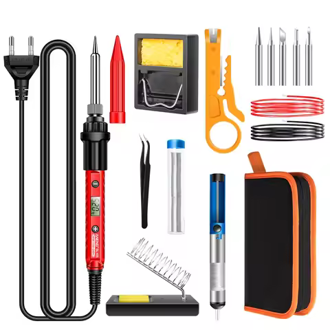 ANENG SL105 Digital Electric Soldering Irons Kit 60W Adjustable Temperature 180-520℃ Constant Displa