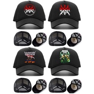Metal dead band trucker hats, idm hats, idm logo hats, net hats, hats