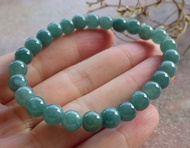 Certified Icy Green Burma 100% Natural A JADE Jadeite Bead Beads Bangle Bracelet 手链 635052 TN