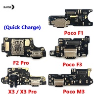 USB Charger Replacement Charging Flex Cable For Xiaomi Poco F3 Poco X3 Pro/X3 NFC Poco M3 F2 Pro X2 Poco F1 Charger Port USB Charger Port Dock Plug Connector