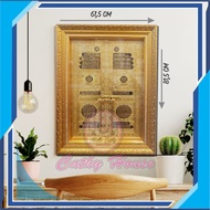 Kaligrafi Pintu Ka'bah Kuningan/ Pintu Kabah Cantik 62x82 / Hiasan Dinding