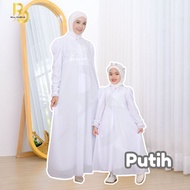 Dress Couple Ibu dan Anak Bahan Ceruty Mix Brukat / Gamis Brukat Ibu Anak Perempuan / Gamis Brukat A