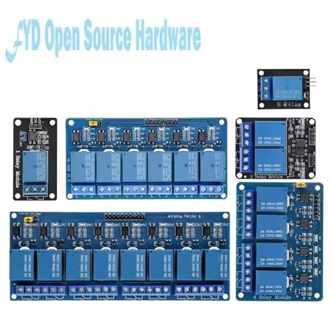 5V 1 2 4 6 8 Channel Relay Module With Optocoupler KY-019 1/2/4/6/8 Way Relay Module