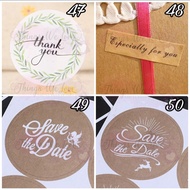 [SG SELLER] [FREE SHIPPING] Message Stickers Thank You Sticker Gift Handmade Cookie Wedding Christmas CNY