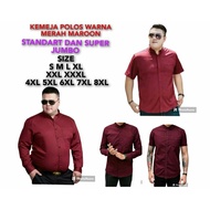 MERAH KEMEJA Pay on the spot for men's plain Maroon/Maroon/Maroon shirts| Slimfit Shirt | Office Wor
