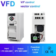 AC VFD Inverter 1-phase 220V 3-phase 380V input to 3-phase output 220V/380V 1HP 2HP 3HP Frequency Converter Inverter For Control AC Motor