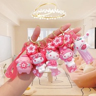 SANRIO พวงกุญแจ จี้ตุ๊กตา Hello Kitty Melody Keroppi Kuromi Cinnamoroll Lovers