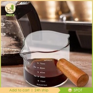 [Ihoce] Espresso Measuring Glass Jug Cup Clear Glass Pitcher Two Measurement Units Espresso Accessories for Daily Use 100ml