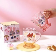 judy nick 玻璃杯 450ml 水杯 水壺 水樽 實用 多用途 擺設 擺件 裝飾 zootopia 優獸大都會 狐狸 兔兔 兔仔 收藏 擺設 擺件 裝飾 公仔 禮物 送禮 生日禮物 聖誕禮物 