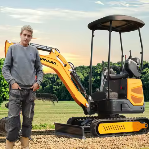 High Quality Optional KUBOTA Engine 1.8 Tons Mini Excavator Home Farm Cab Mini Excavator Diesel Elec