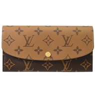 Louis Vuitton LV M82157 EMILIE 經典老花雙色信封釦式發財長夾