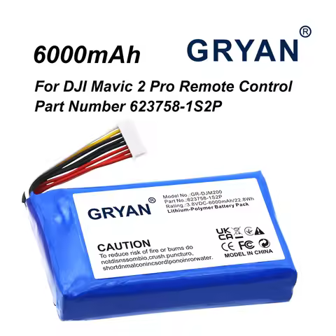 3.83V 6000mAh Battery for DJI Mavic 2 Pro, DJI Mavic Zoom Control 2 Pro Li-Po Polymer Rechargeable 6