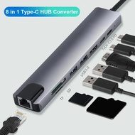 USB-C Adapter 9IN1 และ 8IN1 รองรับพอร์ต RJ45  HDMI  USB3.0  Type C(PD)  SD/TF Card Reader  3.5mm Aud