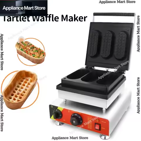 Electric Egg Tart Waffle Maker 1650W 3PCS Food Tartlet Forming Machine Boat Shaped Waffle Machine Pi
