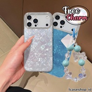 CASE CASING LUXURY SHELL LOVE 3D AND STRAP GLITTER ELECTROPLATING FOR SAMSUNG A03 A03S A04 A04S A04E