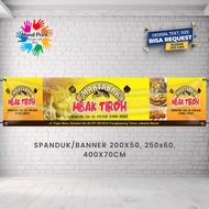 Spanduk Banner MMT Makanan Kebab Martabak Manis Martabak Telor Baklor Mie Ayam Bakso Rusuk