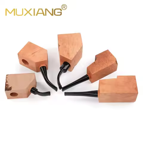 Handmade Diy Wood Crafts Tobacco Pipe With Bowl Briar Wood Block Smoking Pipe 3/9mm Filter Pipe mode